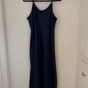DELICATE TREASURES INTIMATE NAVY SLIP DRESS LONG MAXI X-LARGE